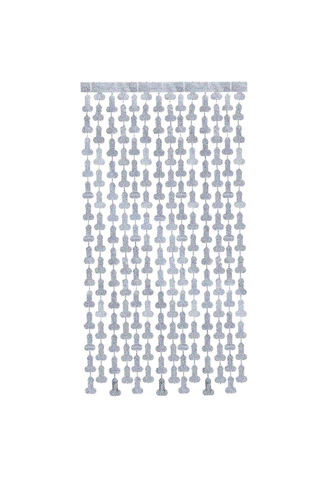 Glitterati - Penis Party Disco Metallic Curtains - Party Doorway Decoration - Set of 2