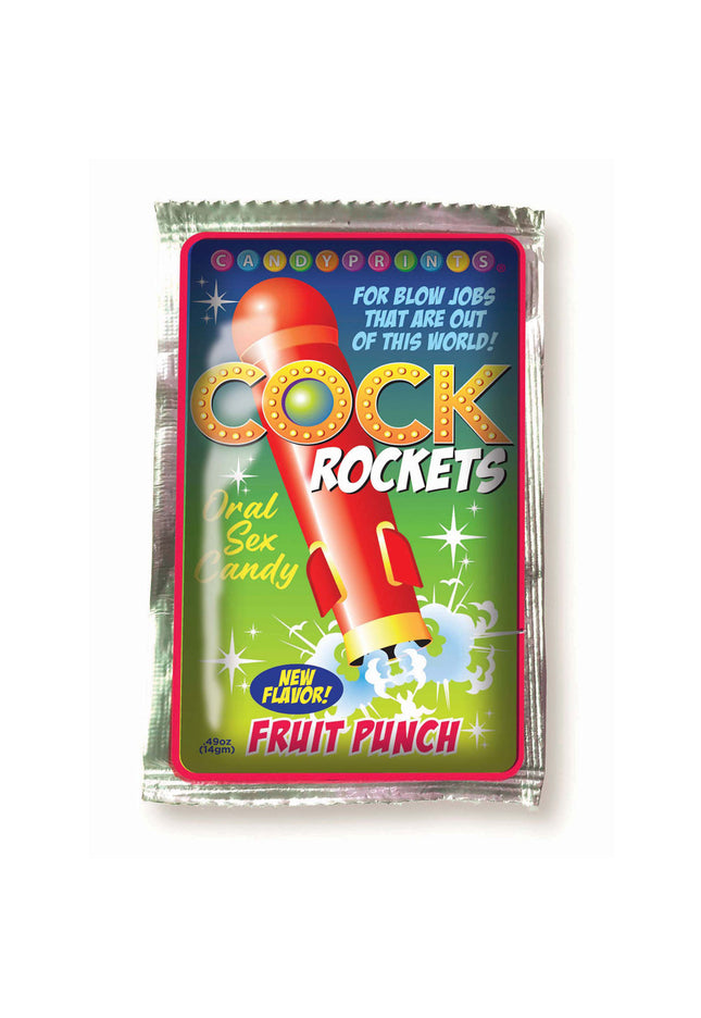 Cock Rockets - Fruit Punch - Fruit Punch Flavoured Oral Sex Candy - 15 grams