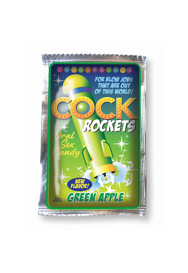 Cock Rockets - Green Apple - Green Apple Flavoured Oral Sex Candy - 15 grams