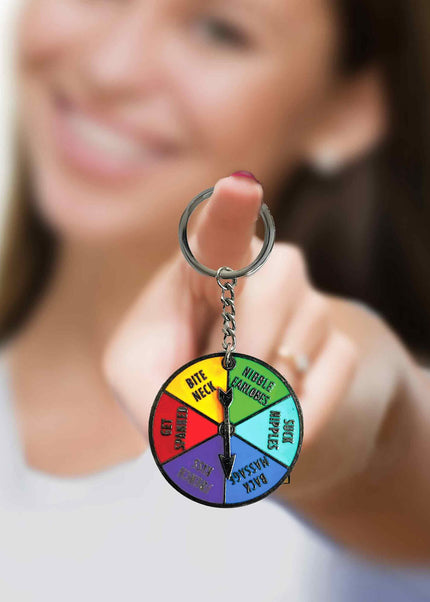 Super Fun Key Chain - Sex Spinner - Naughty Spinner Novelty Keychain