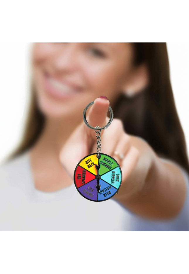 Super Fun Key Chain - Sex Spinner - Naughty Spinner Novelty Keychain