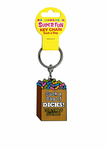 Super Fun Key Chain - Suck A Bag - Novelty Keychain