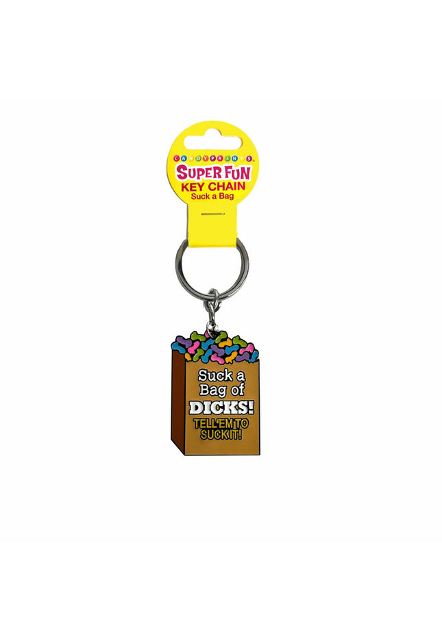 Super Fun Key Chain - Suck A Bag - Novelty Keychain