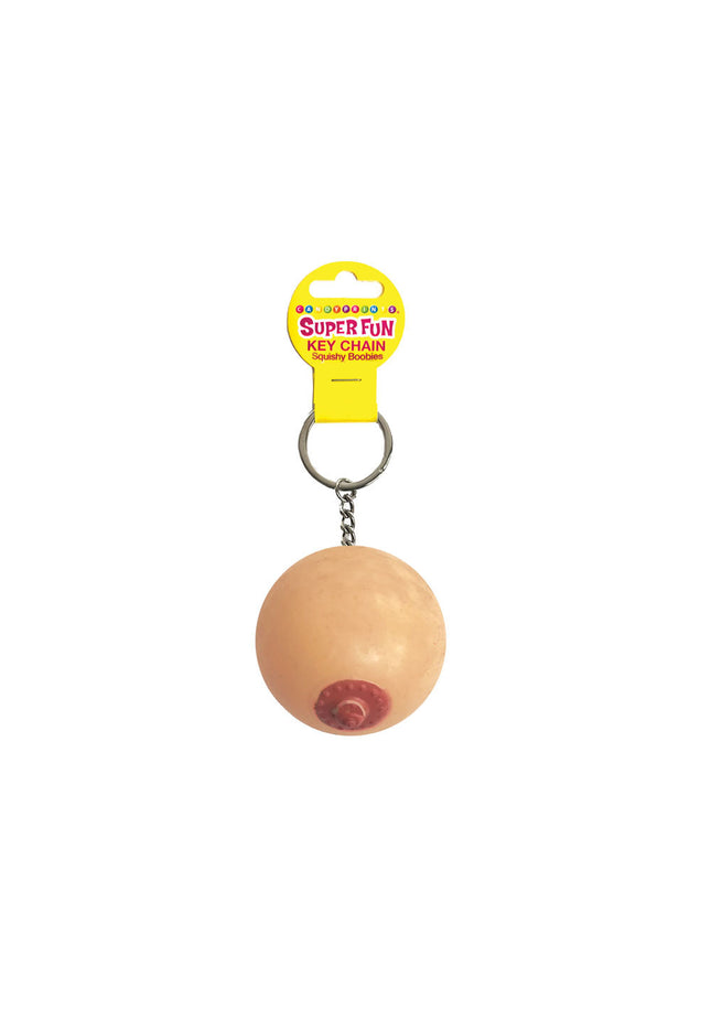 Super Fun Key Chain - Squishy Boob - Novelty Keychain