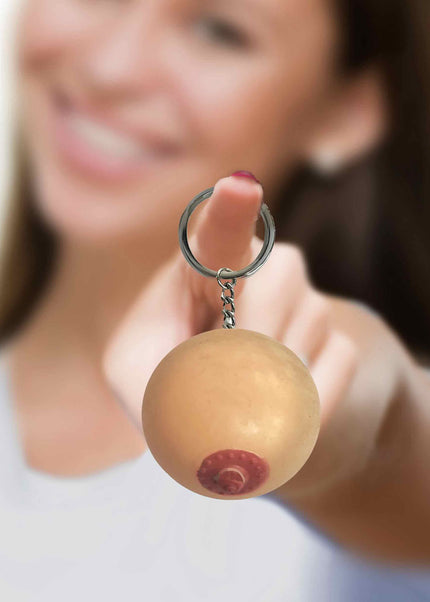 Super Fun Key Chain - Squishy Boob - Novelty Keychain