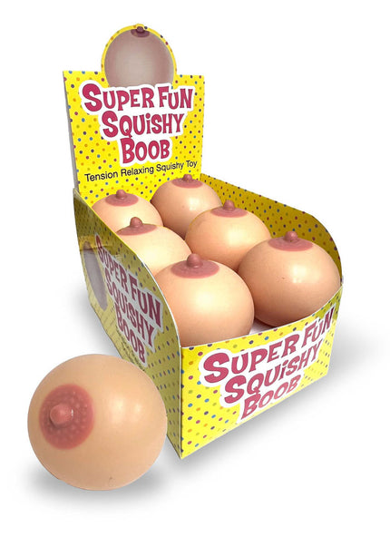 Super Fun Squishy Boobs - Counter Display - Boobie Stress Balls - Counter Display of 12