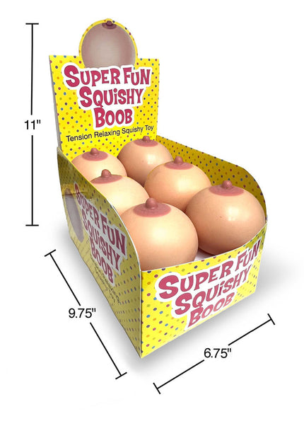Super Fun Squishy Boobs - Counter Display - Boobie Stress Balls - Counter Display of 12
