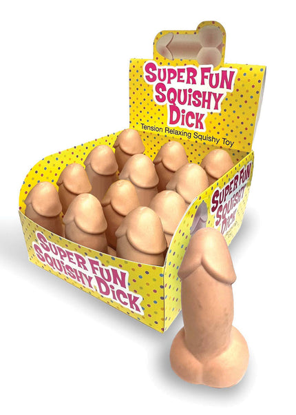 Super Fun Squishy Dick - Counter Display - Novelty Stress Penis - Counter Display of 12