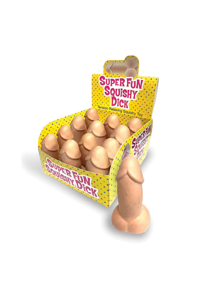 Super Fun Squishy Dick - Counter Display - Novelty Stress Penis - Counter Display of 12