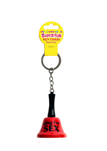 Super Fun Key Chain - Ring For Sex - Novelty Bell Keychain