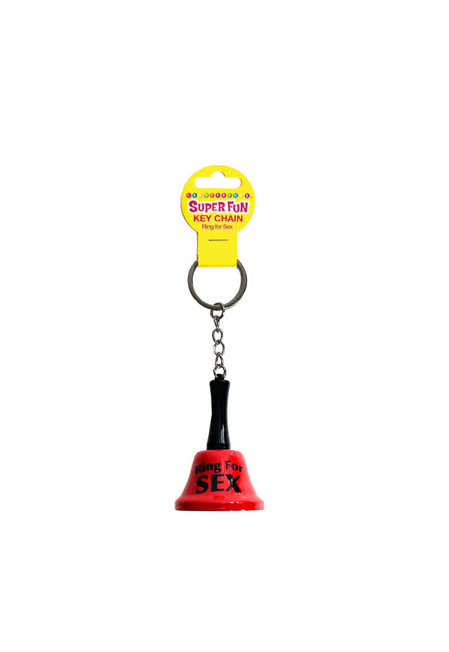 Super Fun Key Chain - Ring For Sex - Novelty Bell Keychain