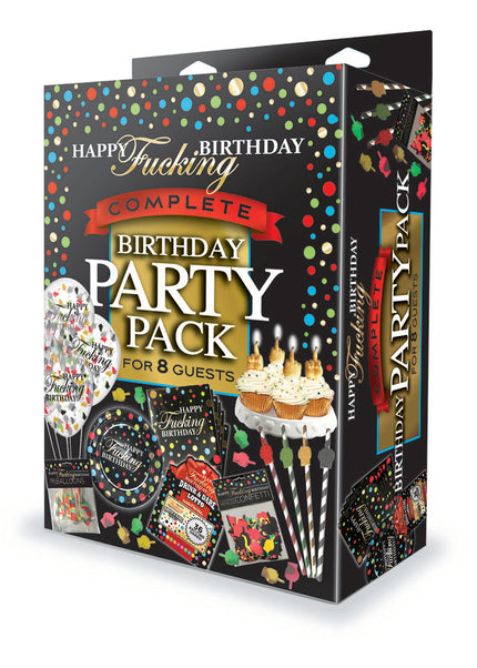 Happy F**king Birthday Complete Party Pack - Party Set for 8 People