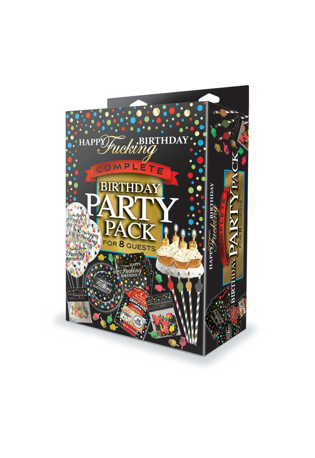 Happy F**king Birthday Complete Party Pack - Party Set for 8 People