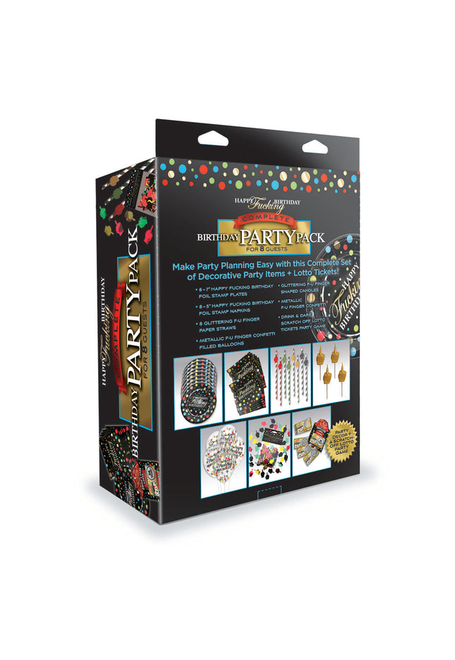 Happy F**king Birthday Complete Party Pack - Party Set for 8 People