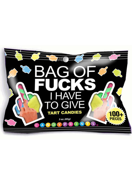 Bag Of Fucks I Have To Give - Fruit Flavoured Lollies - 85 gram Bag