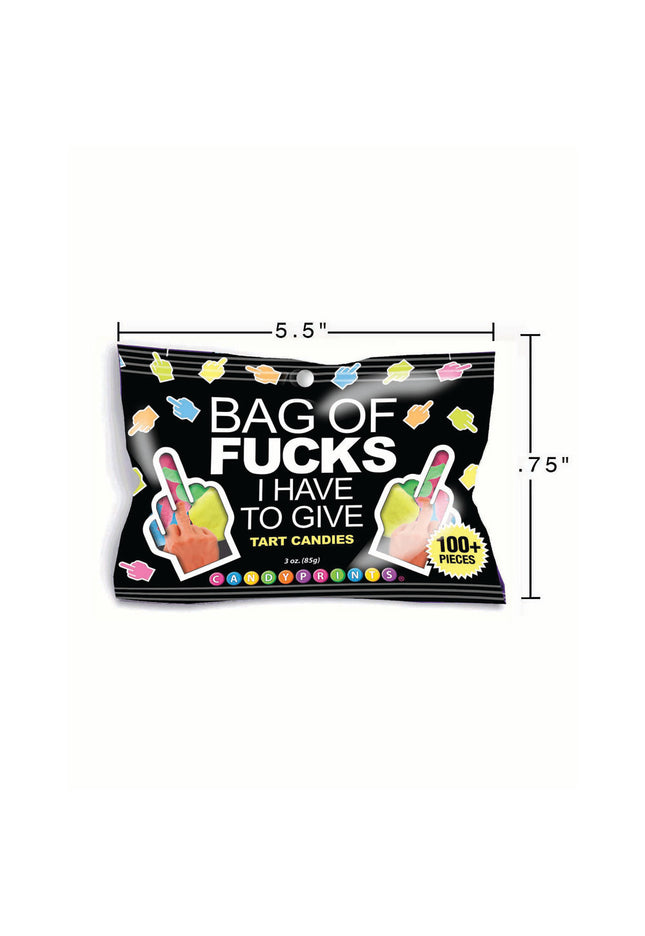 Bag Of Fucks I Have To Give - Fruit Flavoured Lollies - 85 gram Bag