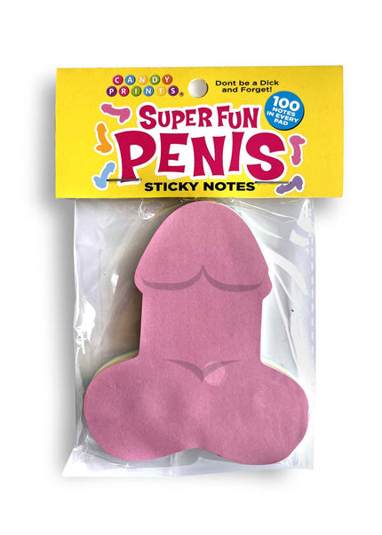 Super Fun Penis Sticky Notes - Multi Coloured Novelty Sticky Notes - 100 Pack