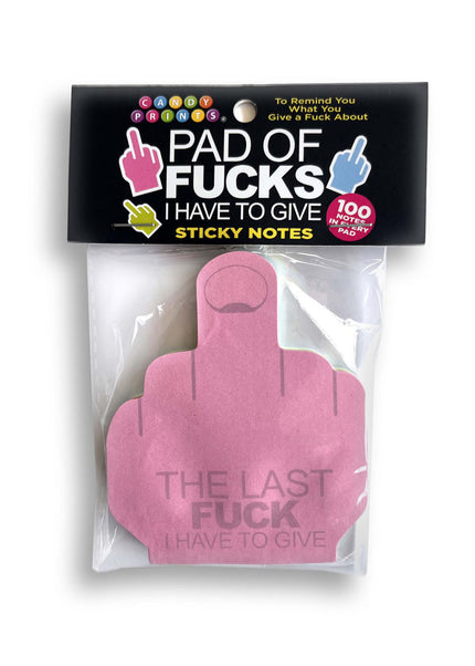 Last Fuck I Have To Give Sticky Notes - Multi Coloured Novelty Sticky Notes - 100 Pack