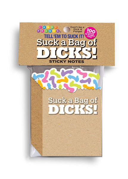 Suck A Bag Of Dicks! Sticky Notes - Novelty Sticky Notes - 100 Pack