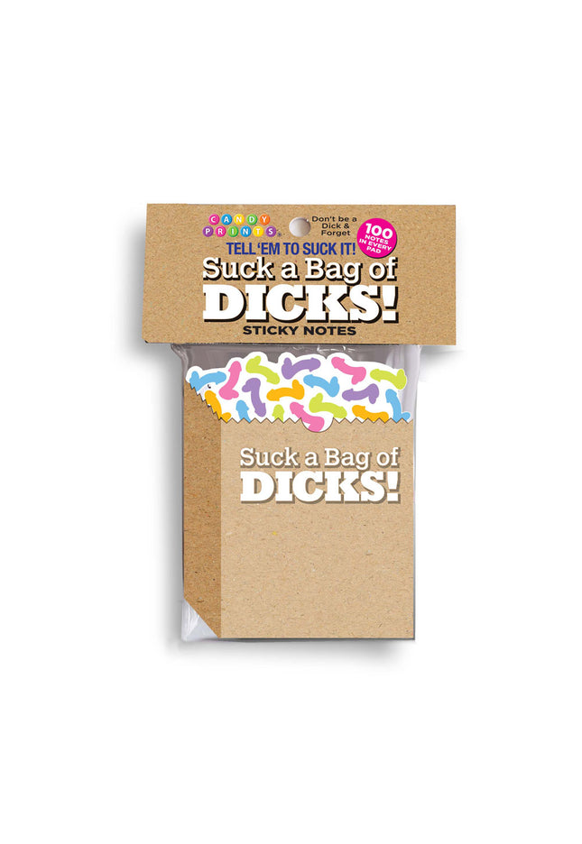 Suck A Bag Of Dicks! Sticky Notes - Novelty Sticky Notes - 100 Pack