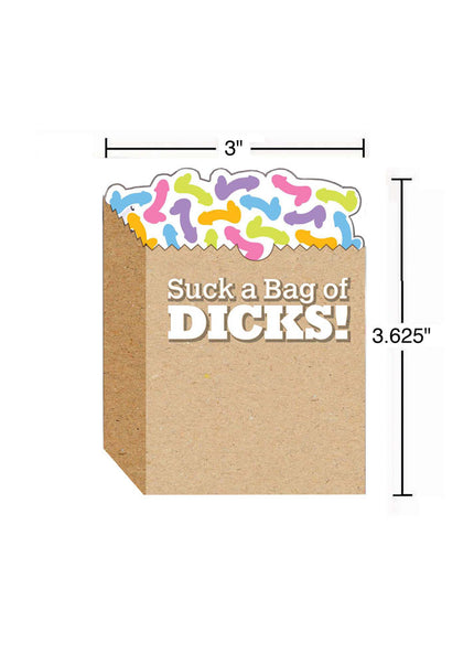 Suck A Bag Of Dicks! Sticky Notes - Novelty Sticky Notes - 100 Pack