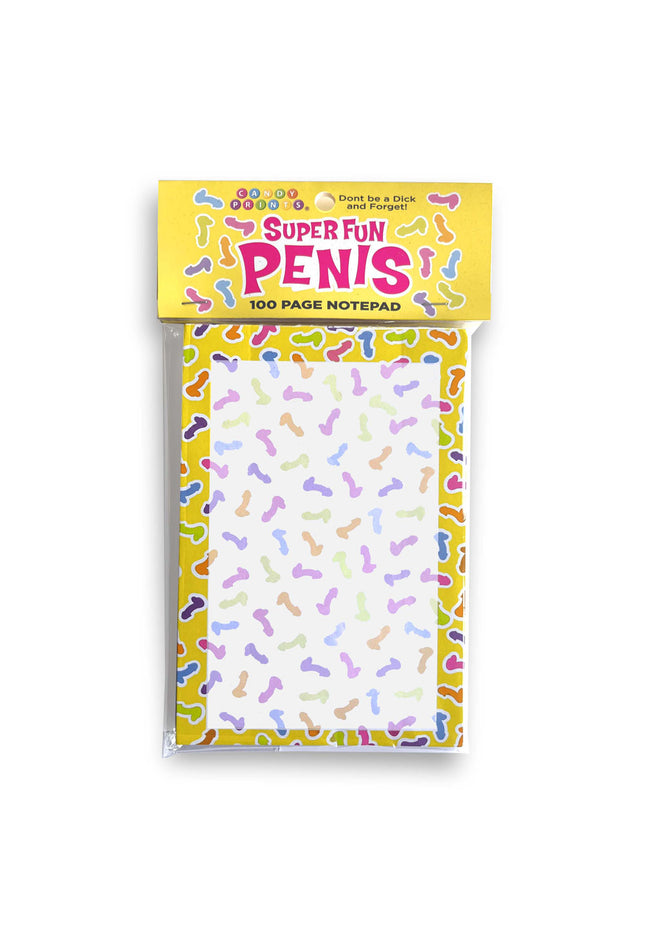 Super Fun Penis Notepad - Novelty Notepad - 100 Pages