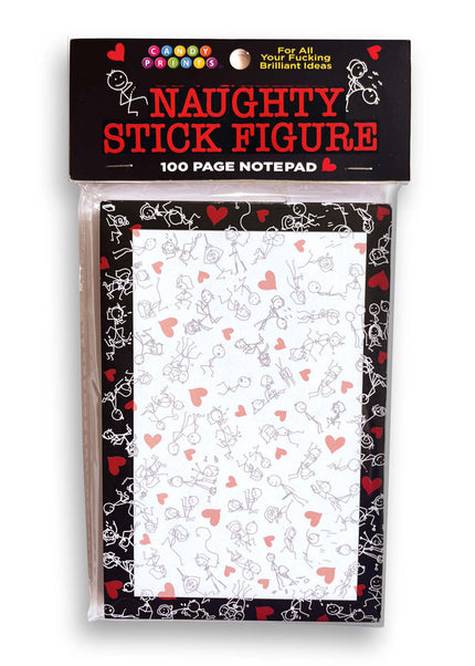 Naughty Stick Figure Notepad - Novelty Notepad - 100 Pages