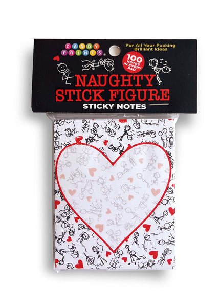 Naughty Stick Figure Sticky Notes - Novelty Sticky Notes - 100 Pack