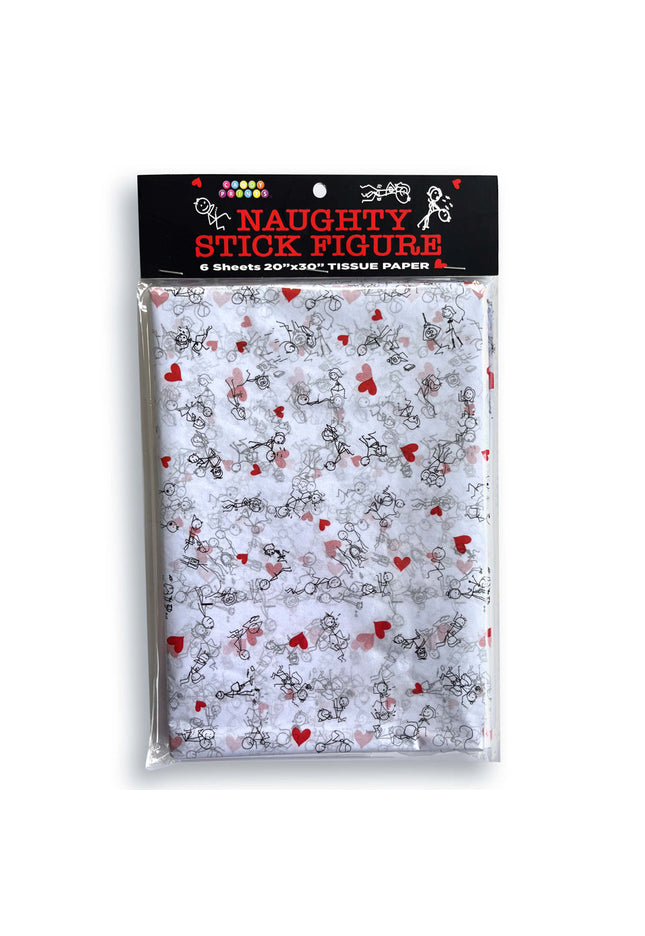 Naughty Stick Figure Tissue Paper Sheets - Novelty Decoration Sheets - 6 Pack