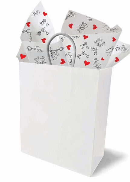 Naughty Stick Figure Tissue Paper Sheets - Novelty Decoration Sheets - 6 Pack