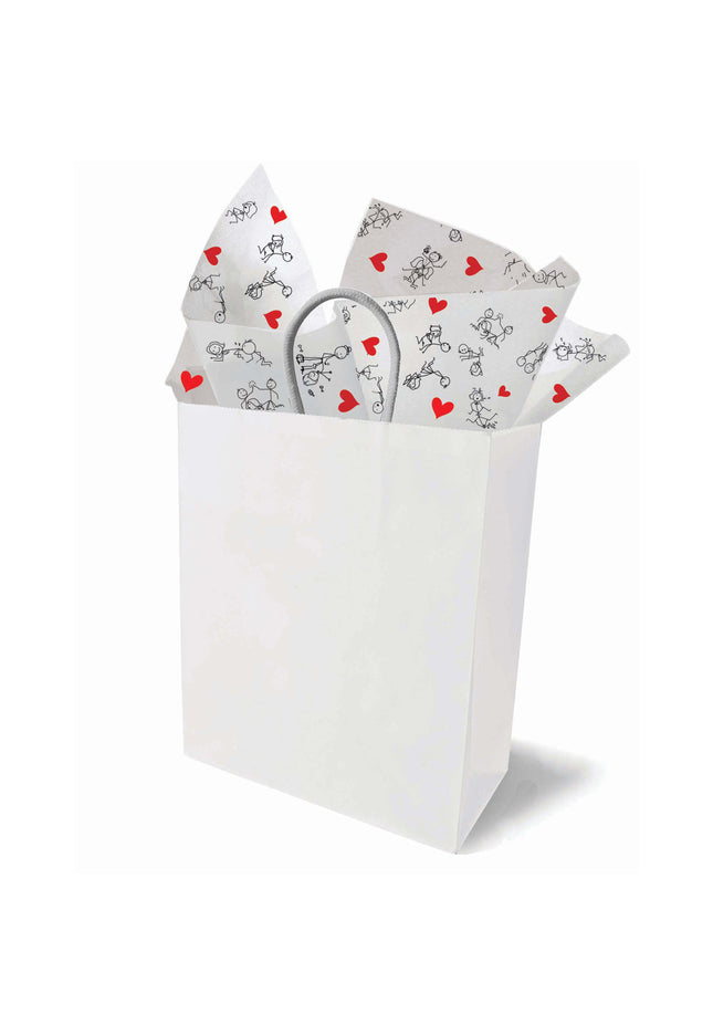 Naughty Stick Figure Tissue Paper Sheets - Novelty Decoration Sheets - 6 Pack