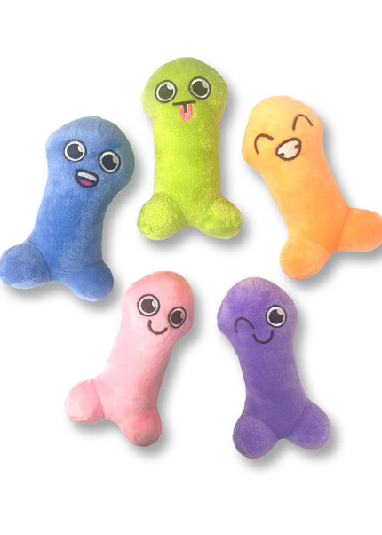 Suck A Bag Of Dicks Plushy Pillows - Mini Fuzzy Dicky Plushy Pillows - Set of 5