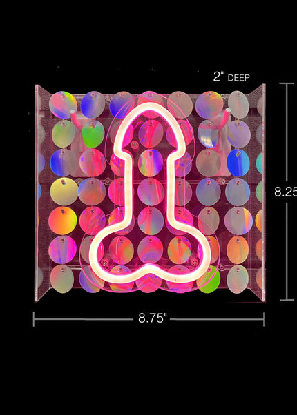 Glitterati Neon Pink Penis Sign - Novelty Neon Light