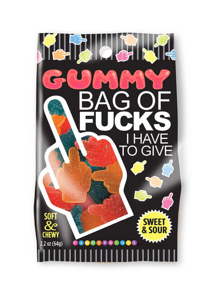 Gummy Bag Of Fucks I Have To Give - Soft & Chewy Sour Gummy Lollies - 64 gram Bag