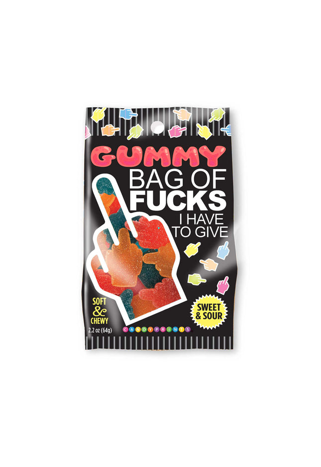 Gummy Bag Of Fucks I Have To Give - Soft & Chewy Sour Gummy Lollies - 64 gram Bag