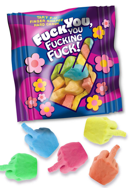  YOU F**KING F**K! - Bag of 25 - Middle Finger Lollies - Bulk Bag of 25 Party Packs