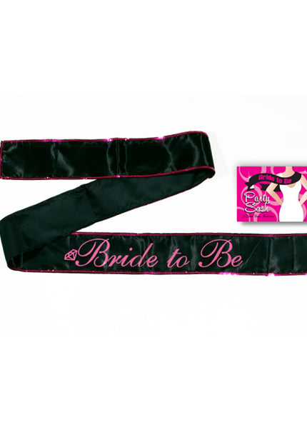 Bride-To-Be Sash - Black Hens Party Sash