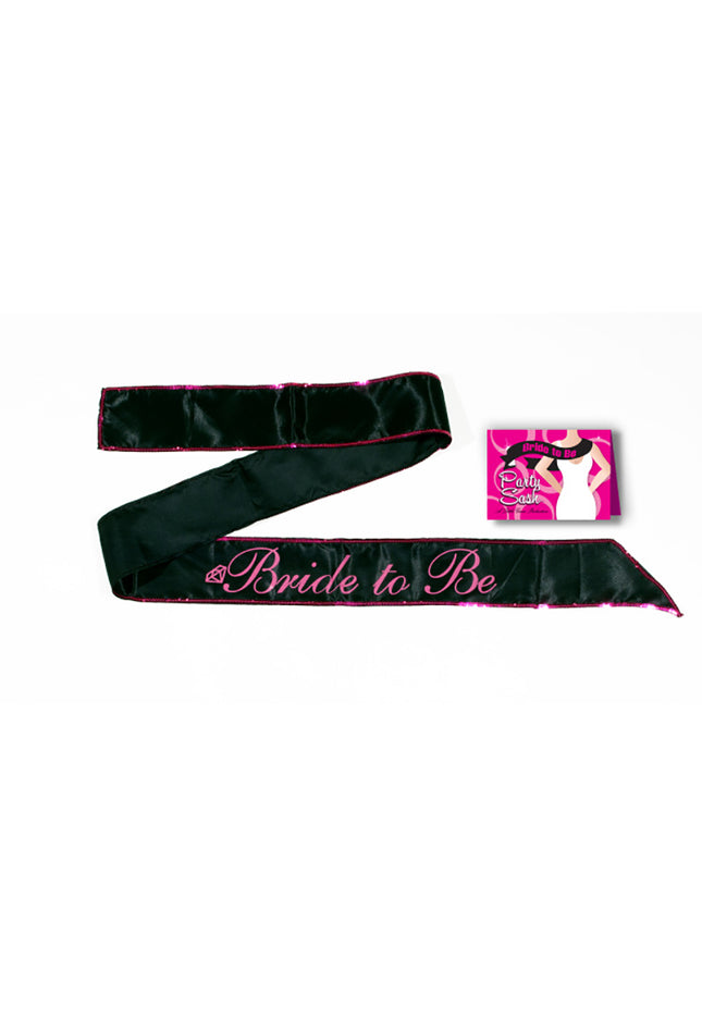 Bride-To-Be Sash - Black Hens Party Sash