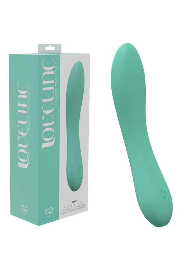 LOVELINE Lust - Green - Green 17 cm USB Rechargeable Vibrator