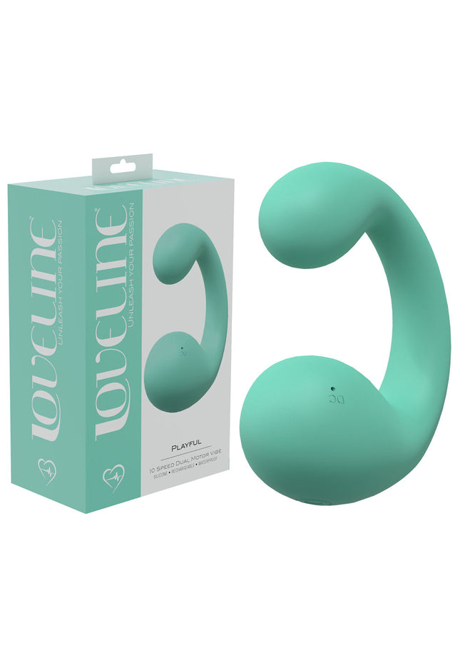 LOVELINE Playful - Green - Green 8.5 cm Dual Vibrator