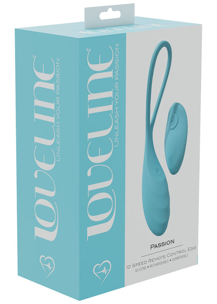 LOVELINE Passion - Blue - Blue USB Rechargeable Vibrating Egg with Wireless Remote