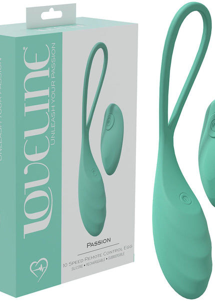 LOVELINE Passion - Green - Green USB Rechargeable Vibrating Egg with Wireless Remote