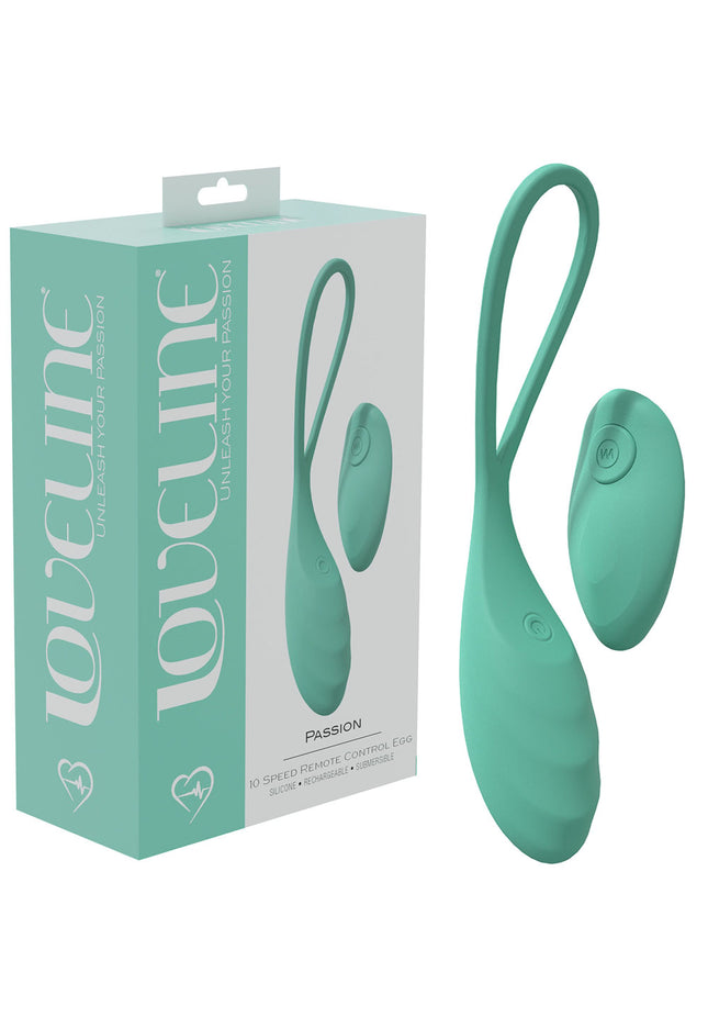 LOVELINE Passion - Green - Green USB Rechargeable Vibrating Egg with Wireless Remote