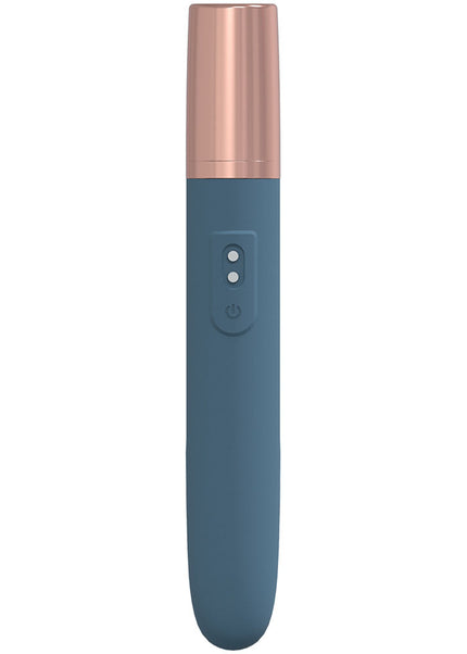 LOVELINE The Traveler - Blue - Blue 17.6 cm USB Rechargeable Vibrator with Lube Applicator