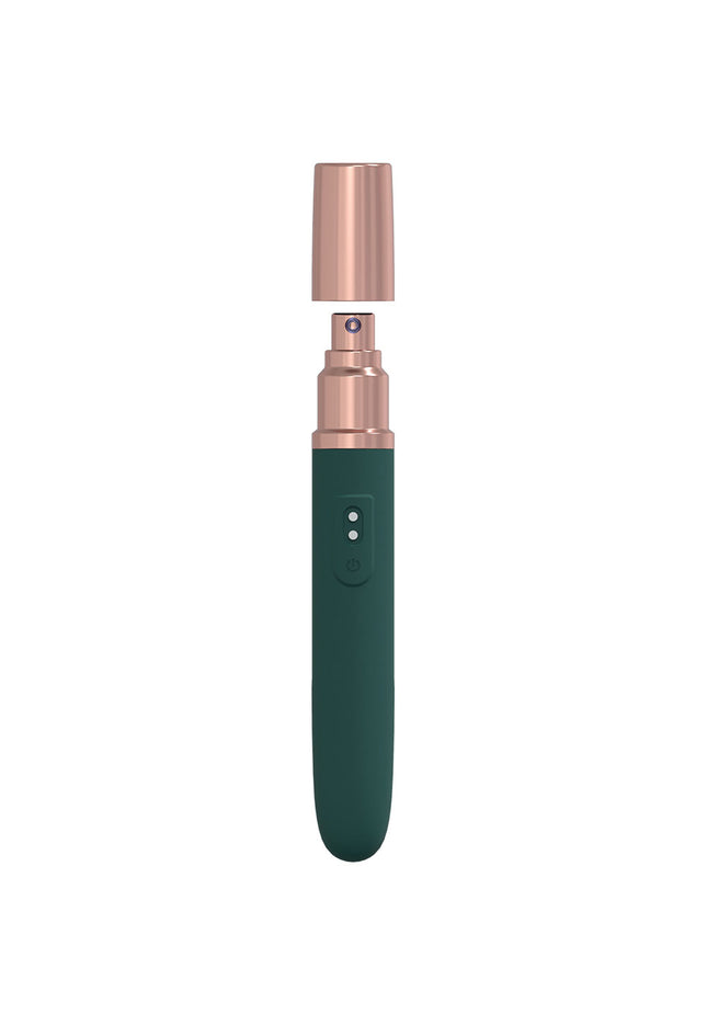 LOVELINE The Traveler - Green - Green 17.6 cm USB Rechargeable Vibrator with Lube Applicator