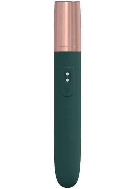 LOVELINE The Traveler - Green - Green 17.6 cm USB Rechargeable Vibrator with Lube Applicator