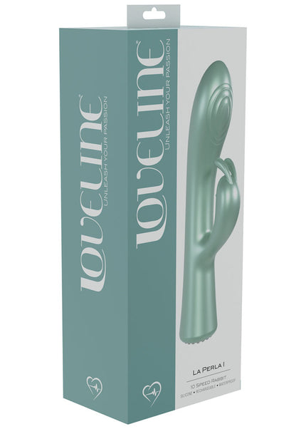 LOVELINE La Perla I - Green - Pearlescent Green 19.2 cm USB Rechargeable Rabbit Vibrator