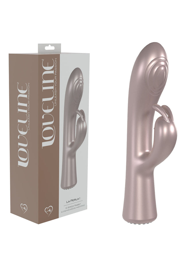 LOVELINE La Perla I - Pink - Pearlescent Pink 19.2 cm USB Rechargeable Rabbit Vibrator