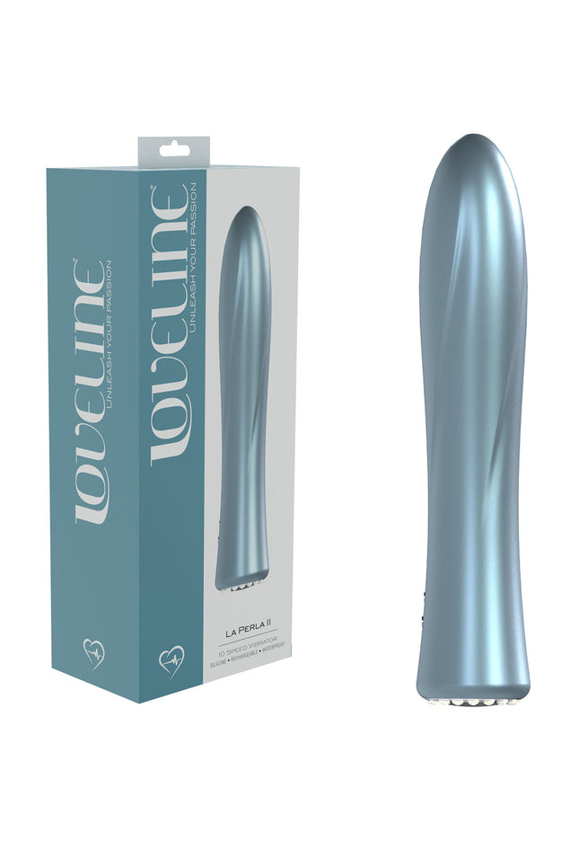 LOVELINE La Perla II - Blue - Pearlescent Blue 19.2 cm USB Rechargeable Vibrator