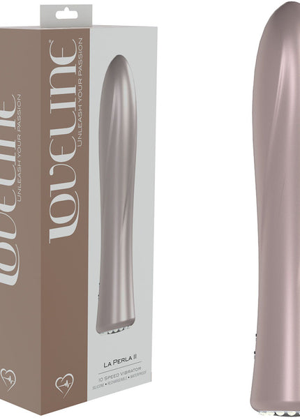 LOVELINE La Perla II - Pink - Pearlescent Pink 19.2 cm USB Rechargeable Vibrator